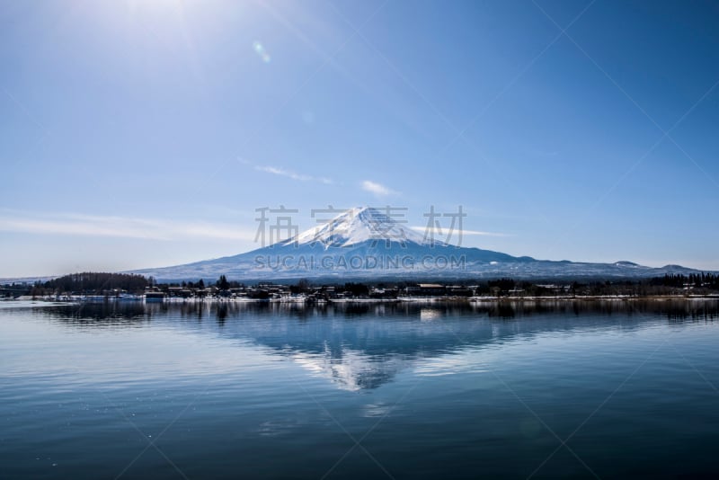 富士山,雪山,雪,著名景点,自然美,湖,户外,天空,富士河口湖,日本