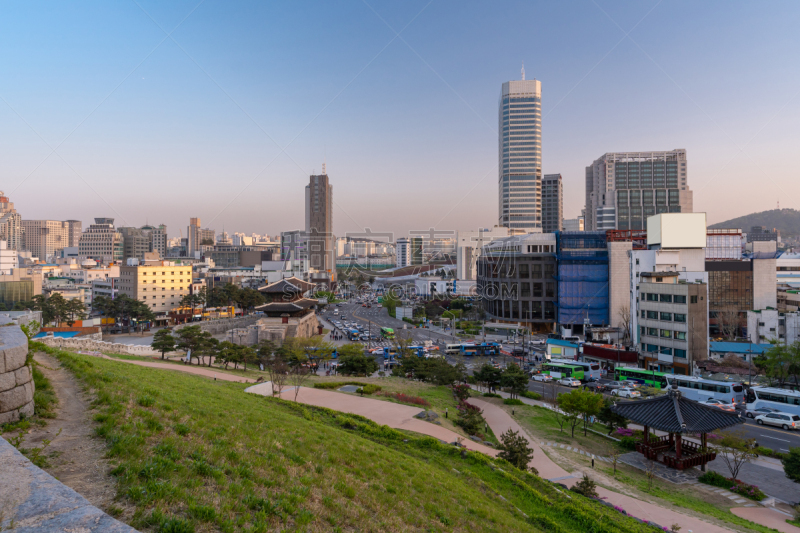 首尔,东大门,夜晚,光,过去,夜市,都市风景,韩国,著名景点,街道