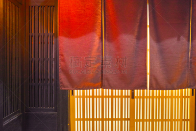 餐馆,日本,建筑物门,窗帘,城镇景观,著名景点,京都市,祗园,京都府,推拉门