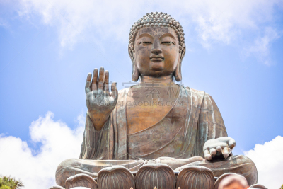 佛,青铜,巨大的,贞德,天坛大佛,宝莲禅寺,圆柱全景,高大的,坐