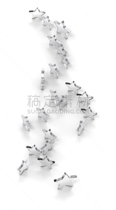 三维图形,星形,白色背景,玻璃,分离着色,组物体,商务,事件,运动,背景分离