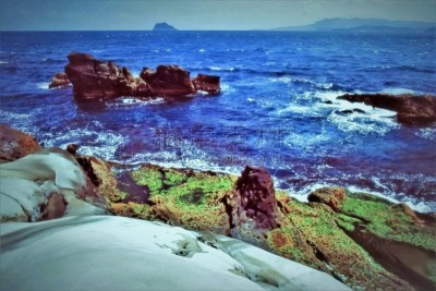 海岸地形,风景,北,海岸线,天空,水平画幅,风化的,无人,岩层,海岬