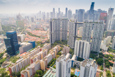 都市风景,新加坡市,城市天际线,航拍视角,市区,中环,宽的,天空,克拉码头,水平画幅