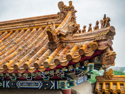 亚洲,中国,北京,颐和园,装饰品,大特写,屋顶,地形,户外,华丽的