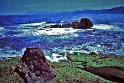 海岸地形,风景,北,海岸线,天空,水平画幅,风化的,无人,岩层,海岬