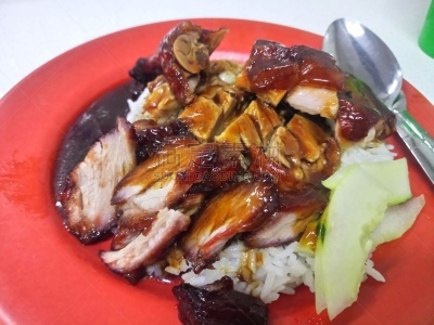 烤鸭,猪肉,米,烤的,粤菜,水平画幅,新加坡,无人,主食,膳食