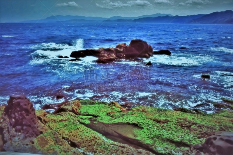 海岸地形,风景,北,海岸线,天空,水平画幅,风化的,无人,岩层,海岬