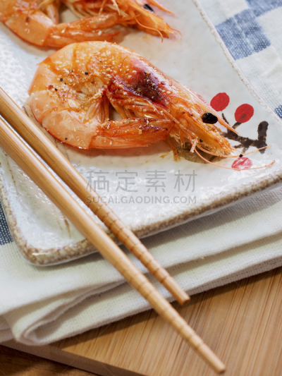 虾,东方食品,垂直画幅,形状,韩国食物,传统,古老的,海产,健康,油煎虾面