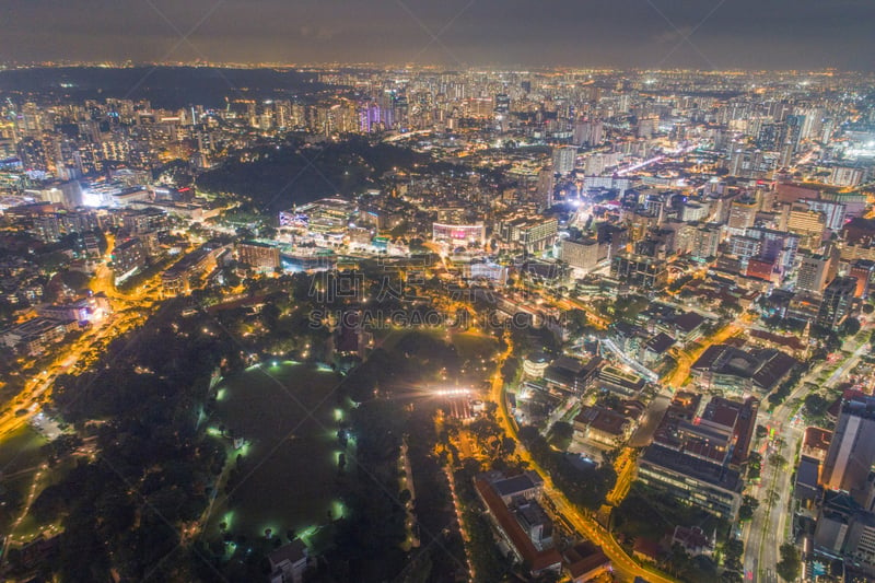 新加坡市,城市天际线,航拍视角,游艇码头,滨海湾 ,金融,全景,中环,建筑外部,全部