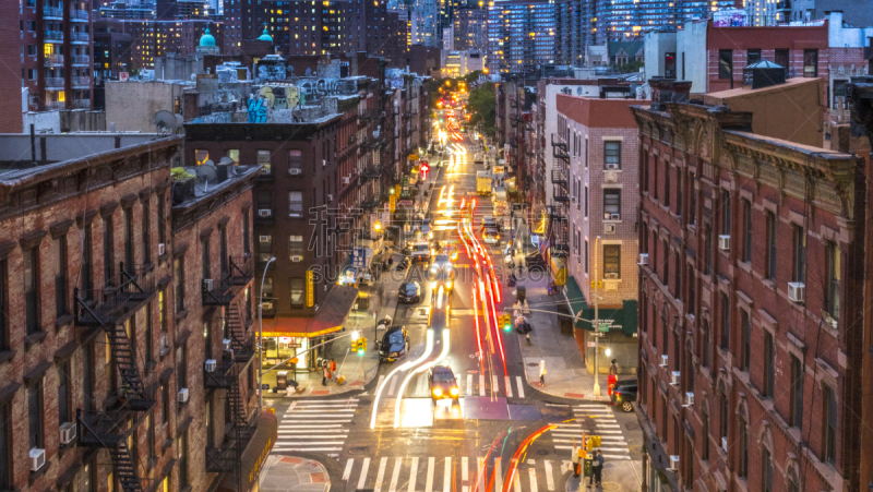 曼哈顿,高视角,美洲,都市风景,纽约,国际著名景点,华尔街,著名景点,街道,曼哈顿下东区