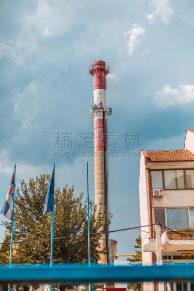 发电站,烟囱,商务,波兰,温室气体,环境,浓烟,烟雾,商业金融和工业