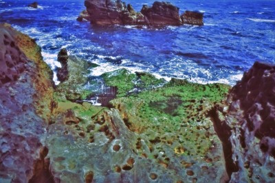 海岸地形,风景,北,海岸线,天空,水平画幅,风化的,无人,岩层,海岬