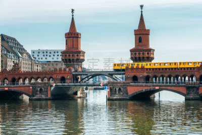 柏林,桥,德国,砖,交通,friedrichshain,古典式,地铁,河流,户外