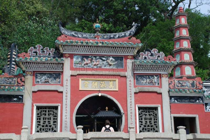 铜锣湾天后庙,中文,汉字,圆形,水平画幅,商务旅行,人,看,建筑物门,佛教