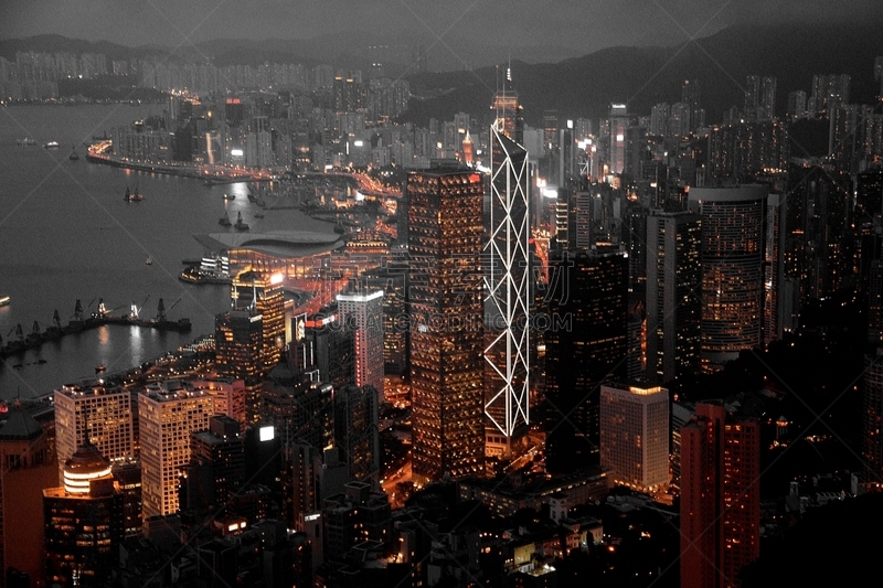 Hong Kong island cityscape