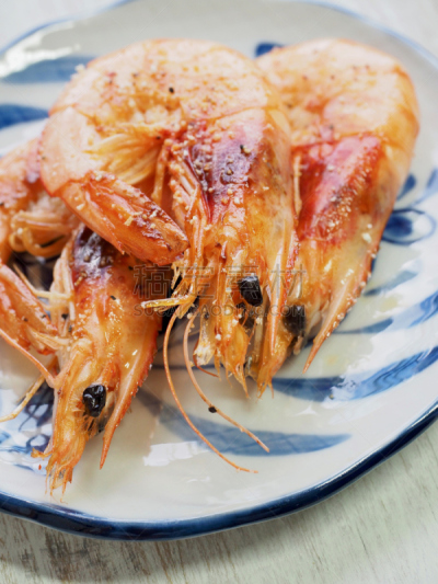 虾,东方食品,垂直画幅,形状,韩国食物,传统,古老的,海产,健康,油煎虾面