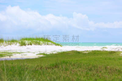 安娜玛利亚岛,佛罗里达,水,天空,沙子,夏天,草,滨水,白色,海滩