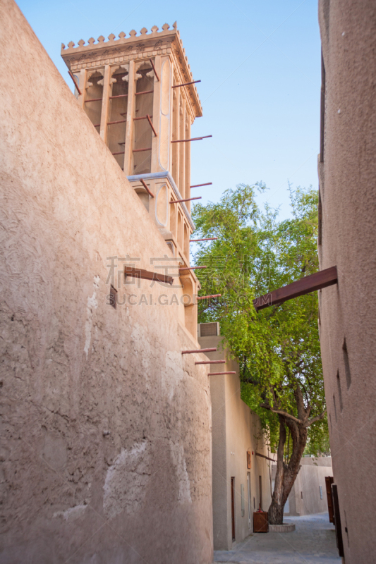 A Windtower in Bastakiya in Dubai