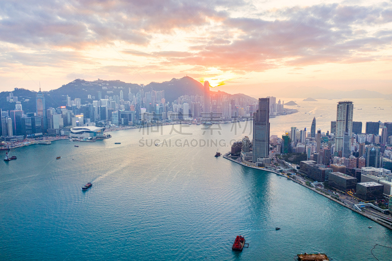 Sunset of Victoria Harbour, Hong Kong