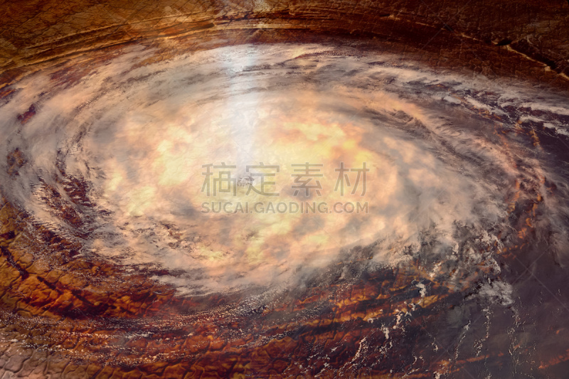 沙漠,在上面,图像,飓风,抽象拼贴画,四元素,美国宇航局,沙子,气候,云景