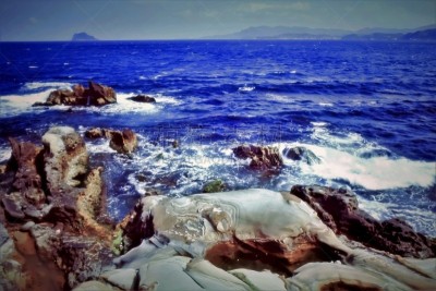 海岸地形,风景,北,海岸线,天空,水平画幅,风化的,无人,岩层,海岬
