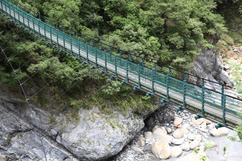 花莲,风景,绿色,地形,太鲁阁公园,索桥,太鲁阁,水,天空,美