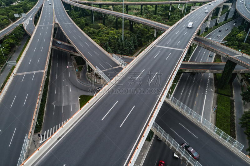 公路,高架道路,航拍视角,卡车,汽车,交通,现代,无人机,商业金融和工业,户外
