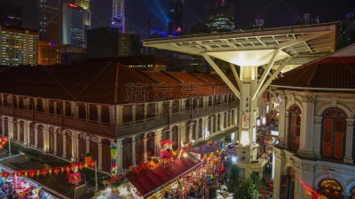 View of The skyline of Singapore downtown CBD