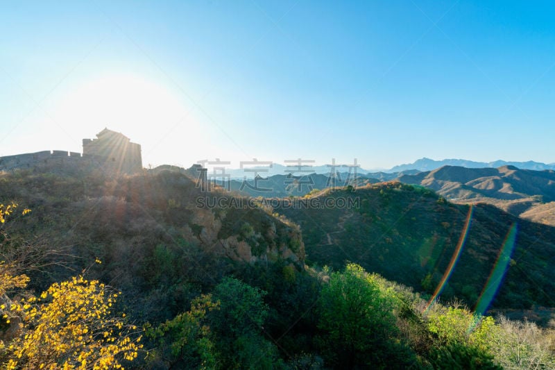 北京,砖,世界遗产,著名景点,小路,植物,夏天,户外,危险,天空