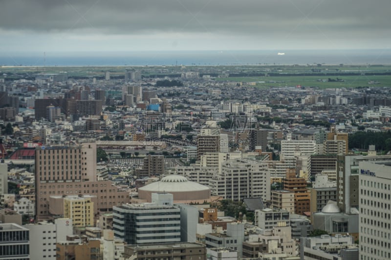 仙台,城市天际线,自然,棒球,城镇景观,风景,摩天大楼,图像,新干线,太平洋