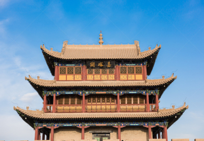 甘肃省,嘉峪关市,无人,古老的,户外,大门,要塞,干的,过去,明朝风格