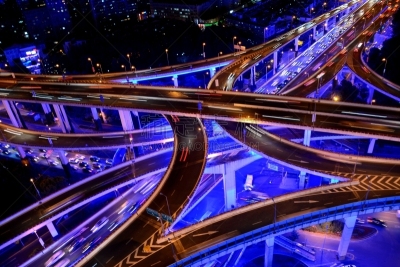 路口,上海,延安,龙,数字9,室内过夜,柱子,照明设备,车灯,光轨