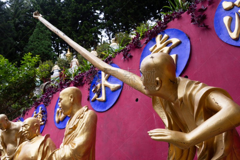 修道院,佛,男人,1万日元,著名景点,中国,小路,雕塑,雕像,佛教