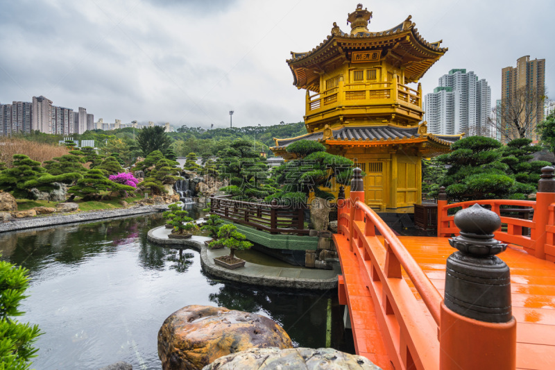 黄金,旅游目的地,宝塔,南莲园池,莫斯特,数字1,佛,旅行者,户外,金色