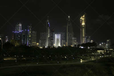 科威特,塔,科威特塔,建筑外部,风景,图像,光轨,波斯湾,无人,户外