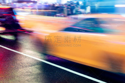 纽约,交通,长时间曝光,街道,时代广场,国际著名景点,城市生活,暗色,汽车,黄昏