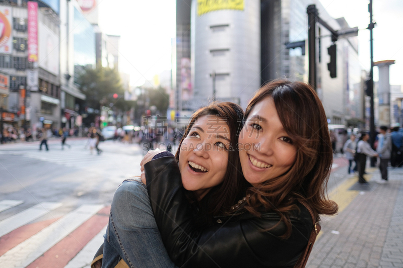 女人,人的脸部,街道,两个人,涉谷区,社交聚会,国内著名景点,城市生活,仅日本人,肖像