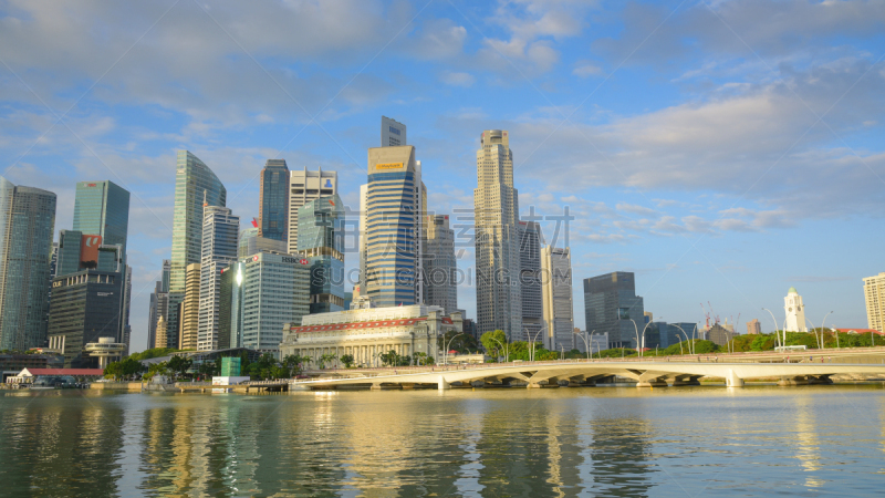 View of The skyline of Singapore downtown CBD