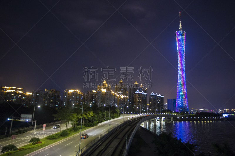 广州,现代,著名景点,河流,户外,天空,建筑,未来,新的,都市风景