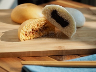 中式小笼包,东方食品,比萨饼,菜豆,涂油烤肉,塞满了的,韩国食物,面包,白色,韩国