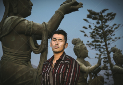 女神,旅行者,男性,寺庙,雕像,前面,注视镜头,佛,亚洲人种