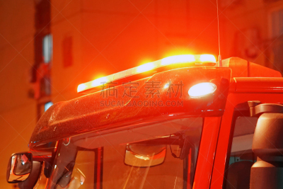 汽车,消防车,红色,在上面,商务,警笛,暗色,卡车,照明设备,迅速