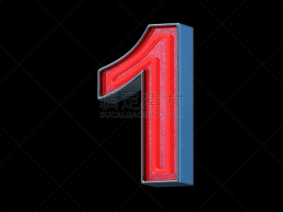 数字1,红色,霓虹灯,字体,剧场标牌,一个物体,波兰,背景分离,光亮