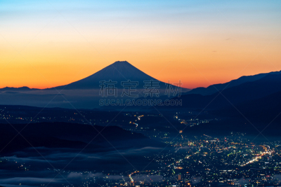 黎明,富士山,地形,火山地形,户外,冬天,著名景点,自然美,早晨,自然