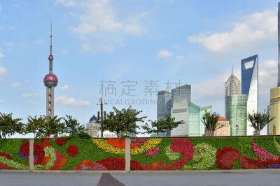 外滩,围墙,情人节,步行道路,著名景点,自然美,上海环球金融中心,背景,户外,东方明珠塔