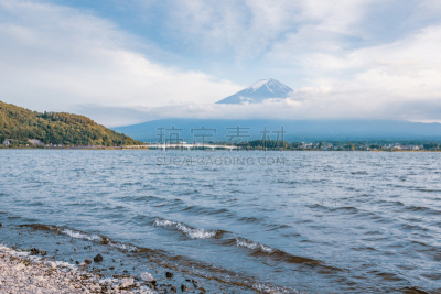 富士山,白昼,山,夏天,天空,日本,火山,蓝色,云景,雪山