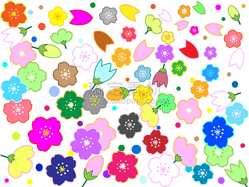 春天,自然,水平画幅,樱花,无人,绘画插图,日本,梅花,梅子,四季