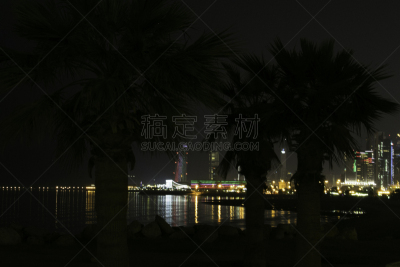 科威特,塔,科威特塔,建筑外部,风景,图像,光轨,波斯湾,无人,户外