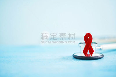听诊器,背景,艾滋病警示丝带,健康保健,医疗器械,简单,色彩鲜艳,绿松石色,水鸭,社会意识符号