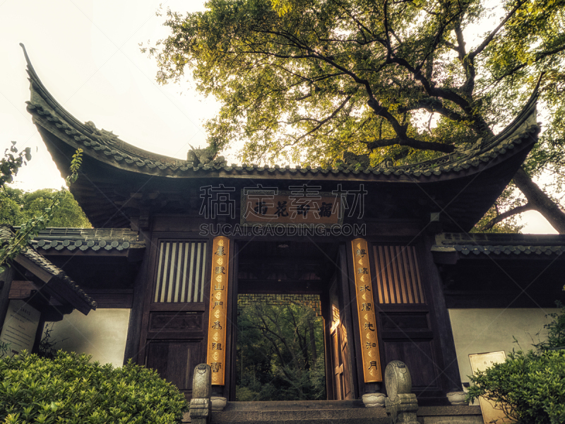 中国,杭州,浙江省,灵隐寺,神,佛,弥勒佛,远古的,著名景点,传统